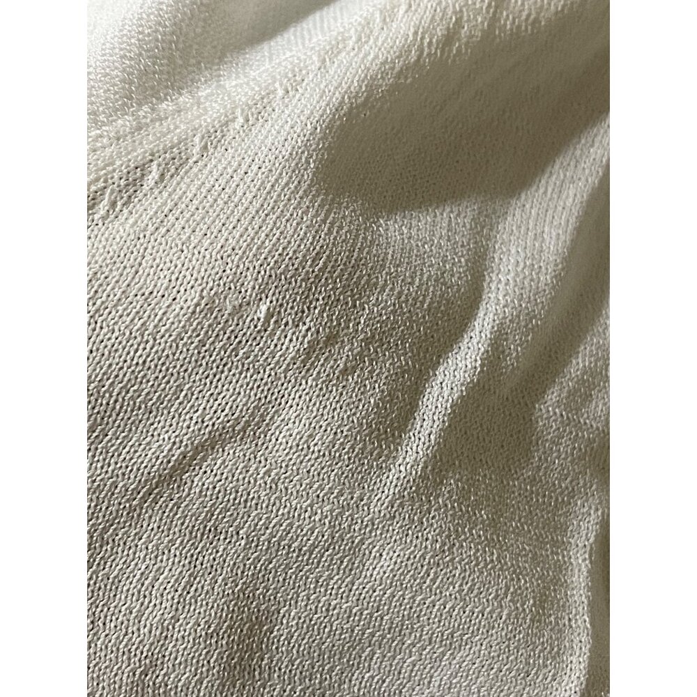 New D0 + BE Smocked Top Knit Cream Size S Small Wide Cuff - Picture 10 of 10